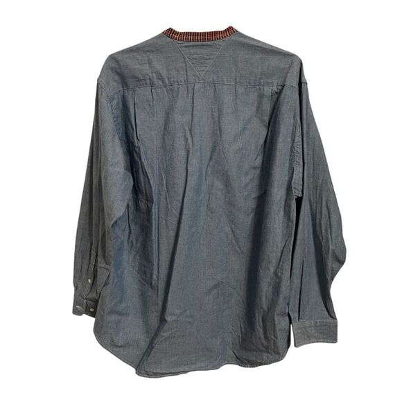 Vintage Tommy Hilfiger Denim Plaid Collar Button Down Long Sleeve Shirt MED - Picture 6 of 7